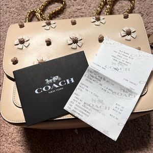 Brand NEW! Coach Madison Bag with Tea Rose Knot